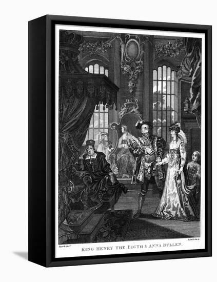 King Henry VIII and Anne Boleyn by William Hogarth-William Hogarth-Framed Stretched Canvas