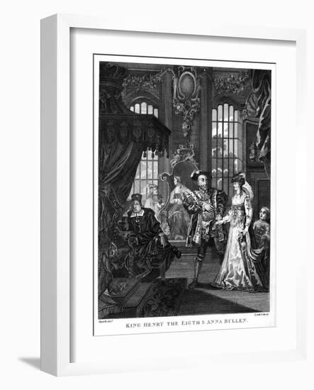 King Henry VIII and Anne Boleyn by William Hogarth-William Hogarth-Framed Giclee Print