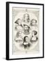 King Henry Viii of England and His Six Wives, from 'The National and Domestic History of England'…-null-Framed Giclee Print