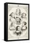 King Henry Viii of England and His Six Wives, from 'The National and Domestic History of England'…-null-Framed Stretched Canvas