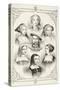 King Henry Viii of England and His Six Wives, from 'The National and Domestic History of England'…-null-Stretched Canvas