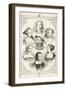 King Henry Viii of England and His Six Wives, from 'The National and Domestic History of England'…-null-Framed Giclee Print