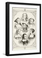 King Henry Viii of England and His Six Wives, from 'The National and Domestic History of England'…-null-Framed Giclee Print