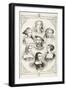 King Henry Viii of England and His Six Wives, from 'The National and Domestic History of England'…-null-Framed Premium Giclee Print