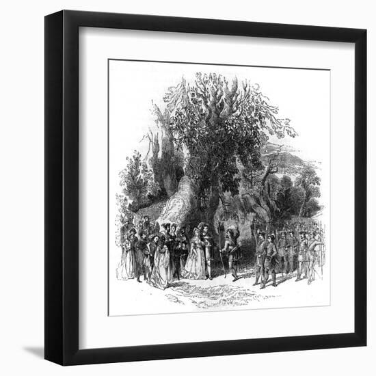 King Henry VIII Watching Archery Contest-null-Framed Art Print