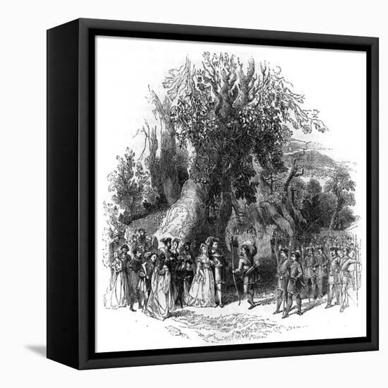 King Henry VIII Watching Archery Contest-null-Framed Stretched Canvas