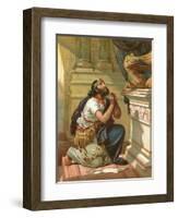 King Hezekiah Spreads His Case before the Lord-English School-Framed Giclee Print