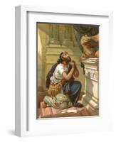 King Hezekiah Spreads His Case before the Lord-English School-Framed Giclee Print