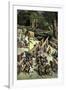 King Hiram of Tyre Brings Men to Help the Israelites Cut Cedars to Build Solomon's Temple-null-Framed Giclee Print