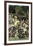 King Hiram of Tyre Brings Men to Help the Israelites Cut Cedars to Build Solomon's Temple-null-Framed Giclee Print