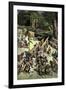 King Hiram of Tyre Brings Men to Help the Israelites Cut Cedars to Build Solomon's Temple-null-Framed Giclee Print