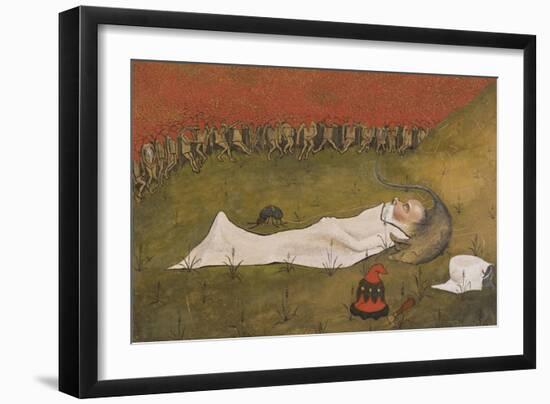 King Hobgoblin Sleeping-Hugo Simberg-Framed Premium Giclee Print