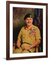 King Hussein of Jordan, 1980 (Oil on Canvas)-Terence Cuneo-Framed Giclee Print