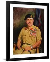 King Hussein of Jordan, 1980 (Oil on Canvas)-Terence Cuneo-Framed Giclee Print