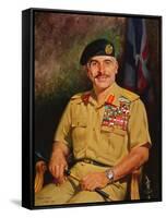 King Hussein of Jordan, 1980 (Oil on Canvas)-Terence Cuneo-Framed Stretched Canvas