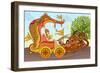 King in Horse Chariot-stockshoppe-Framed Art Print