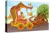 King in Horse Chariot-stockshoppe-Stretched Canvas