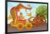 King in Horse Chariot-stockshoppe-Framed Art Print