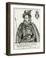 King James I of England and VI of Scotland-Laurence Johnson-Framed Art Print