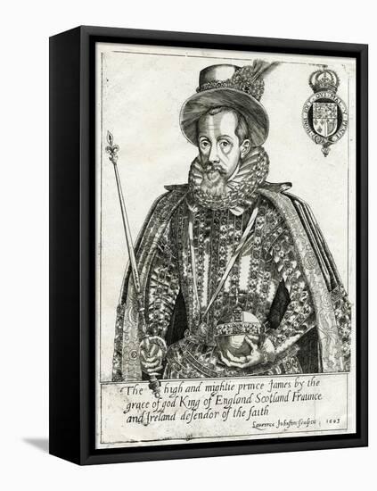 King James I of England and VI of Scotland-Laurence Johnson-Framed Stretched Canvas