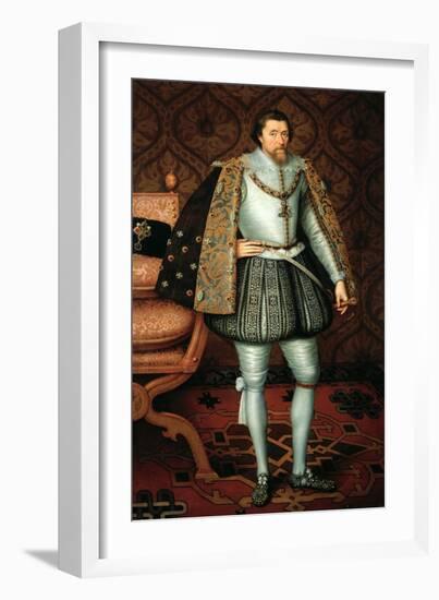 King James I of England-Paul van Somer-Framed Giclee Print