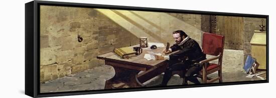 King James Sentenced Raleigh to Imprisonment in the Tower of London-Alberto Salinas-Framed Stretched Canvas