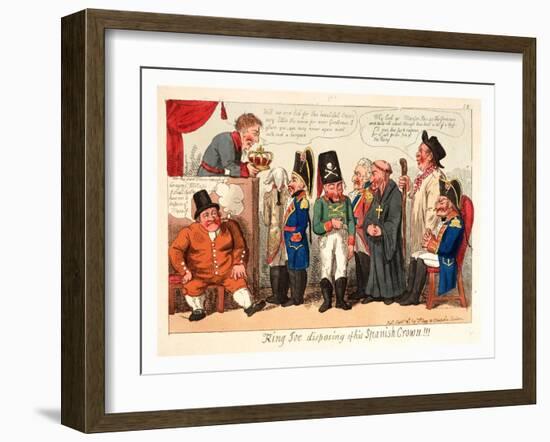 King Joe Disposing of His Spanish Crown-null-Framed Giclee Print