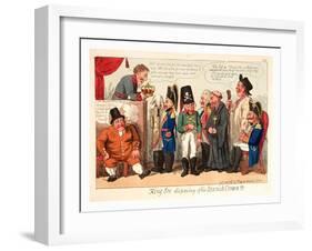 King Joe Disposing of His Spanish Crown-null-Framed Giclee Print