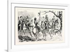 King John and His Retinue in the Forest-null-Framed Giclee Print