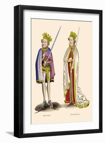 King John and King Henry 1st-H. Shaw-Framed Art Print