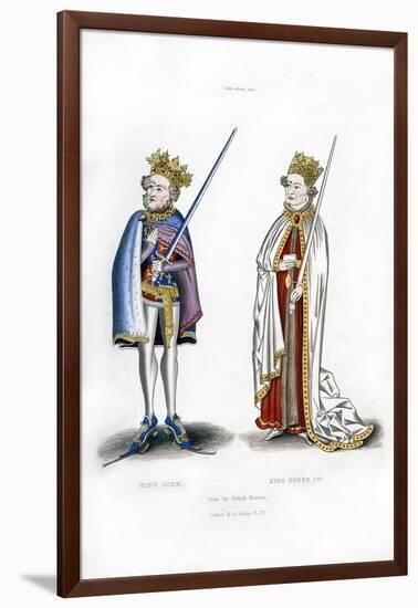 King John and King Henry I, C1440-Henry Shaw-Framed Giclee Print