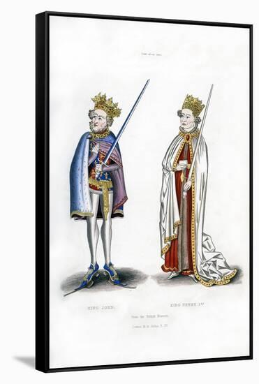 King John and King Henry I, C1440-Henry Shaw-Framed Stretched Canvas