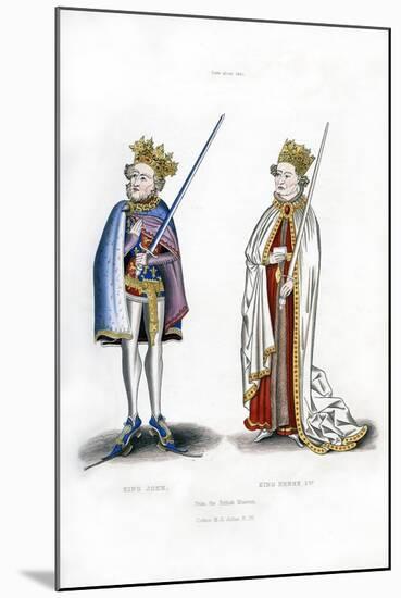 King John and King Henry I, C1440-Henry Shaw-Mounted Giclee Print