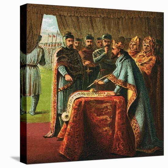 King John and Magna Carta-English-Stretched Canvas