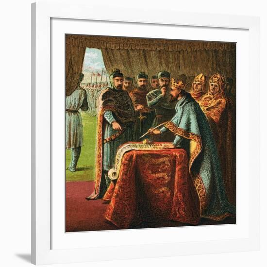 King John and Magna Carta-English-Framed Giclee Print