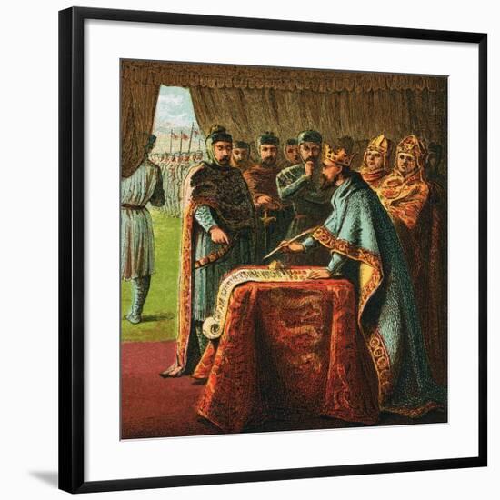 King John and Magna Carta-English-Framed Giclee Print
