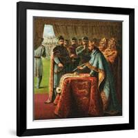 King John and Magna Carta-English-Framed Giclee Print