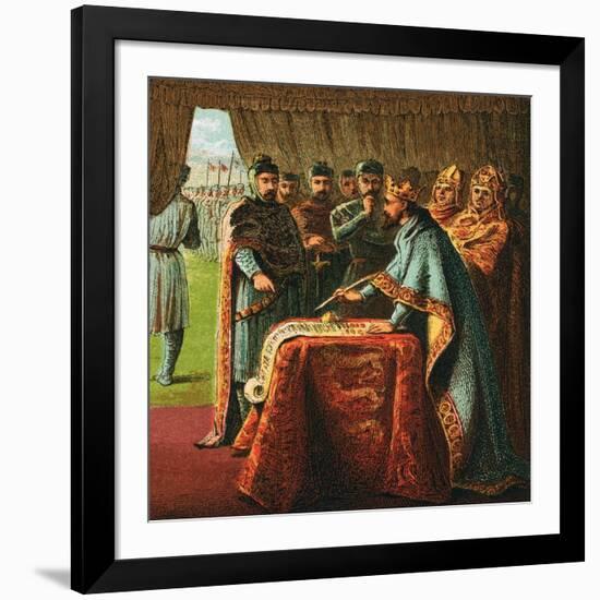 King John and Magna Carta-English-Framed Giclee Print