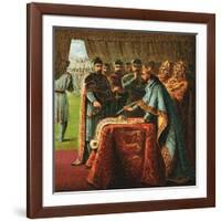 King John and Magna Carta-English-Framed Giclee Print