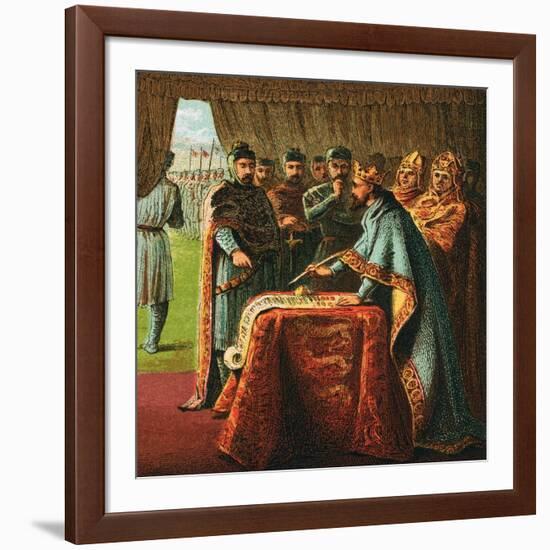 King John and Magna Carta-English-Framed Giclee Print