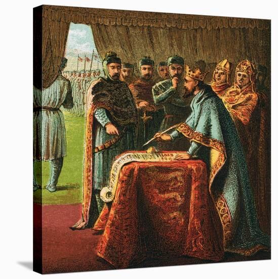 King John and Magna Carta-English-Stretched Canvas