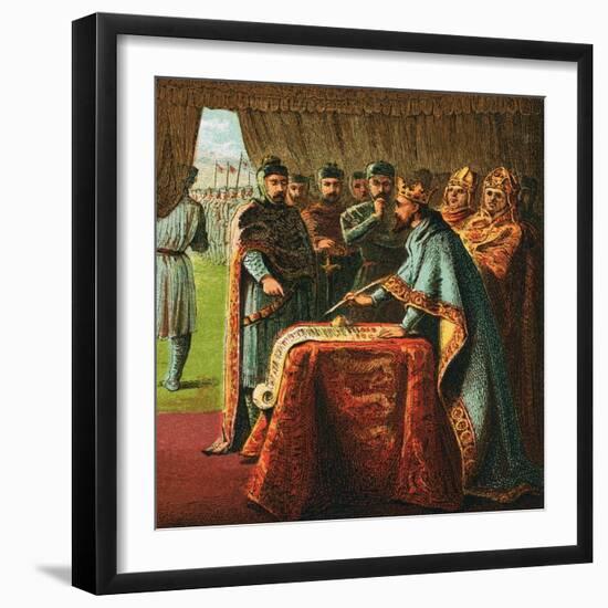 King John and Magna Carta-English-Framed Giclee Print