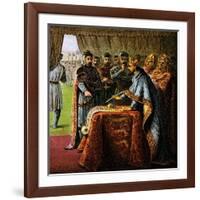 King John and the Magna Carta, 1215-null-Framed Giclee Print