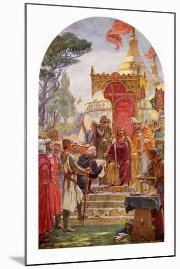 King John granting the Magna Carta-Ernest Normand-Mounted Giclee Print