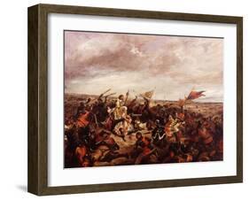 King John II of France, 1319-1364, at Battle of Poitiers September 9, 1356-Eugene Delacroix-Framed Giclee Print