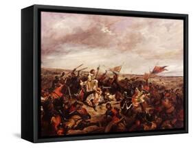 King John II of France, 1319-1364, at Battle of Poitiers September 9, 1356-Eugene Delacroix-Framed Stretched Canvas