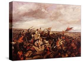 King John II of France, 1319-1364, at Battle of Poitiers September 9, 1356-Eugene Delacroix-Stretched Canvas