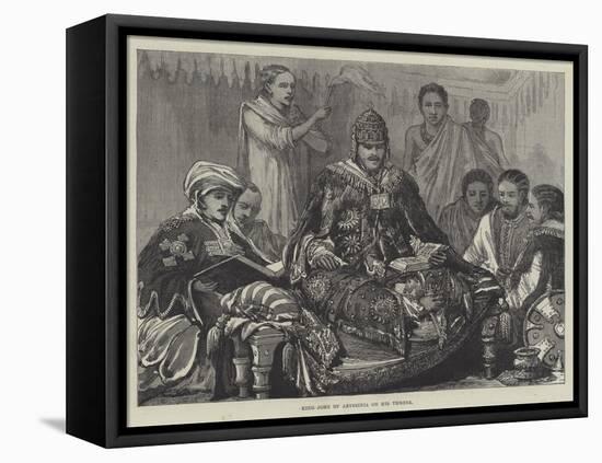 King John of Abyssinia on His Throne-null-Framed Stretched Canvas