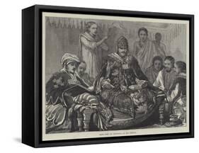 King John of Abyssinia on His Throne-null-Framed Stretched Canvas