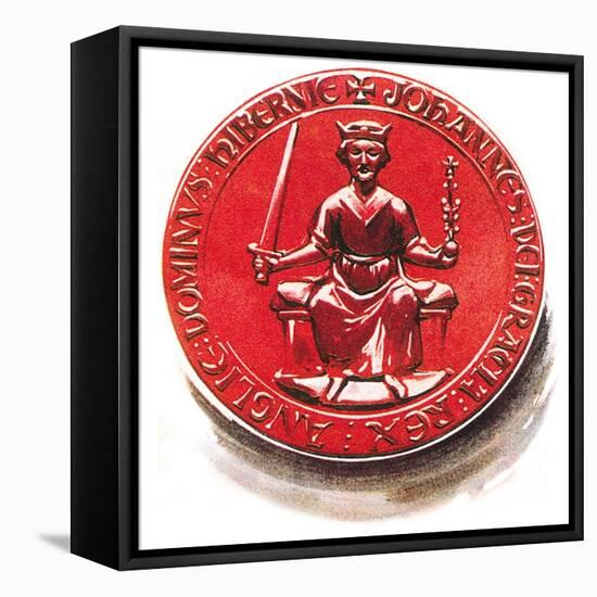 King John's Seal, as Affixed to the Great Charter-Dan Escott-Framed Stretched Canvas